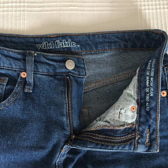 target wild fable high rise mom jean